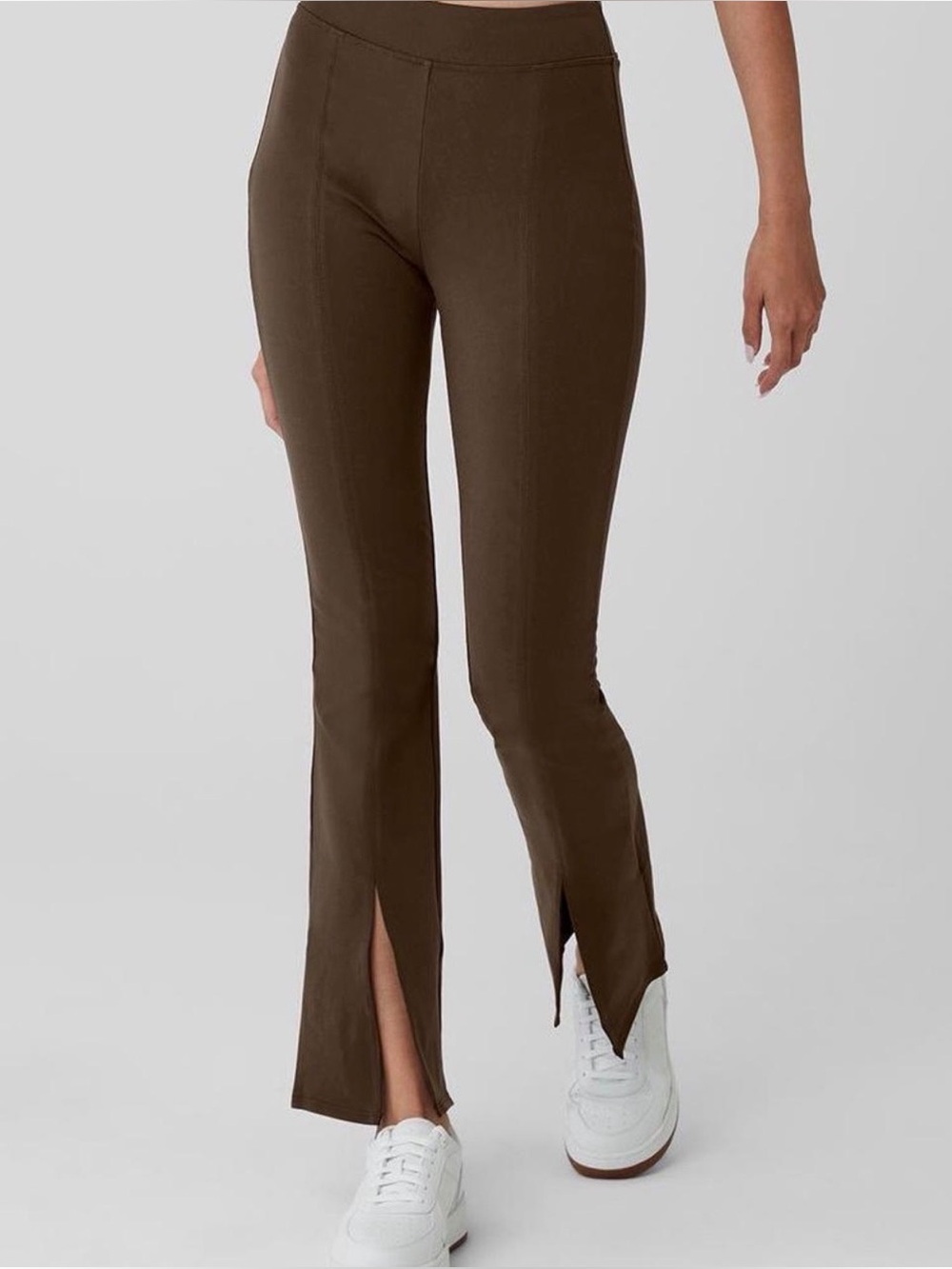 Alo Yoga Airbrush 7/8 High Waist Flutter Leggings Espresso Brown Pilates Size XS